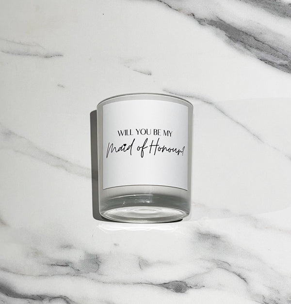 Will You Be My Maid of Honour Candle
