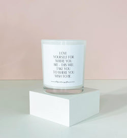 Love Yourself Quote Candle