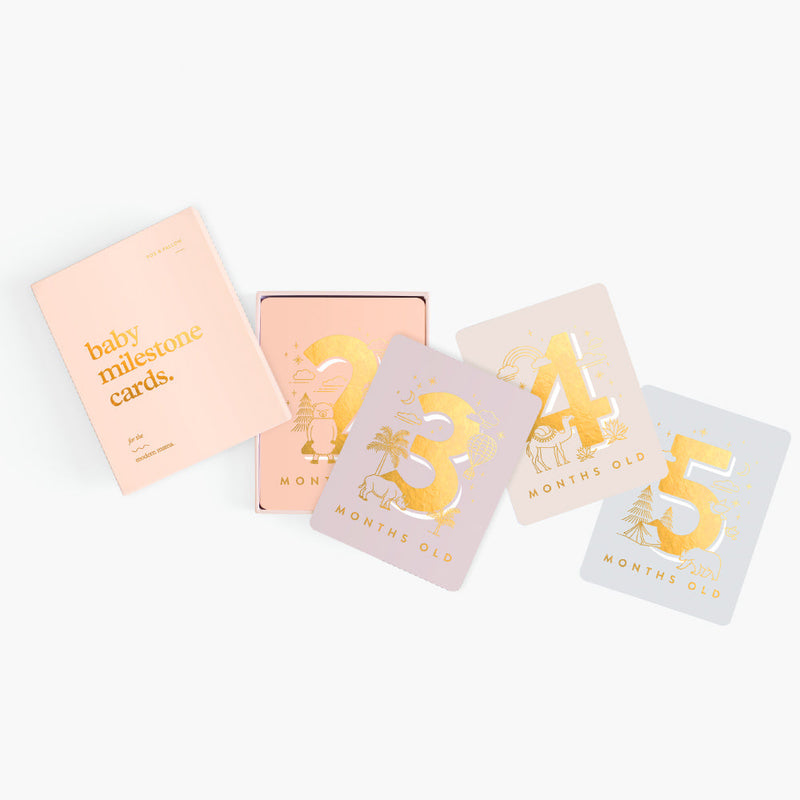 Baby Milestone Cards - Cream
