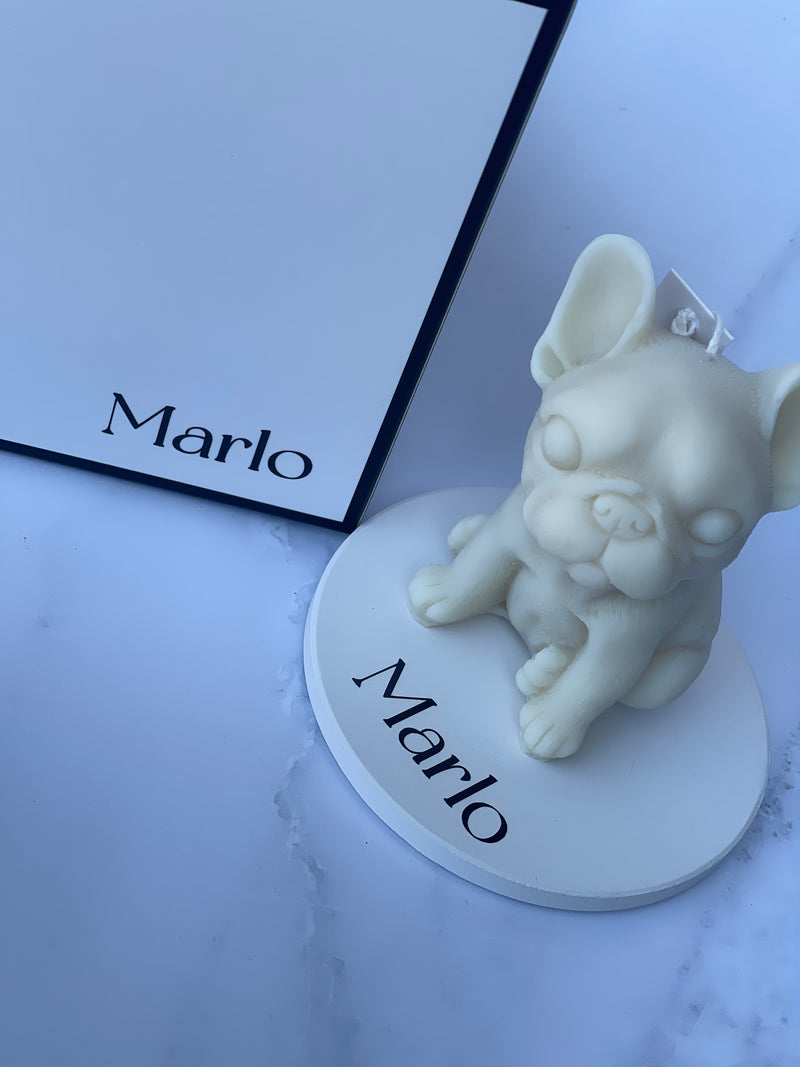 Personalised French Bulldog scented candle