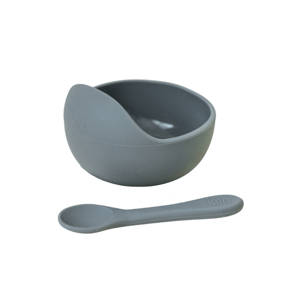 Silicone Bowl + Spoon Set - Cloud