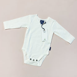 Nimmy Luxe Organic White Long Sleeve Bodysuit